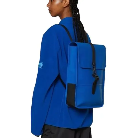 NWT Rains Backpack Mini Blue Waves Unisex Blue - Picture 8 of 11